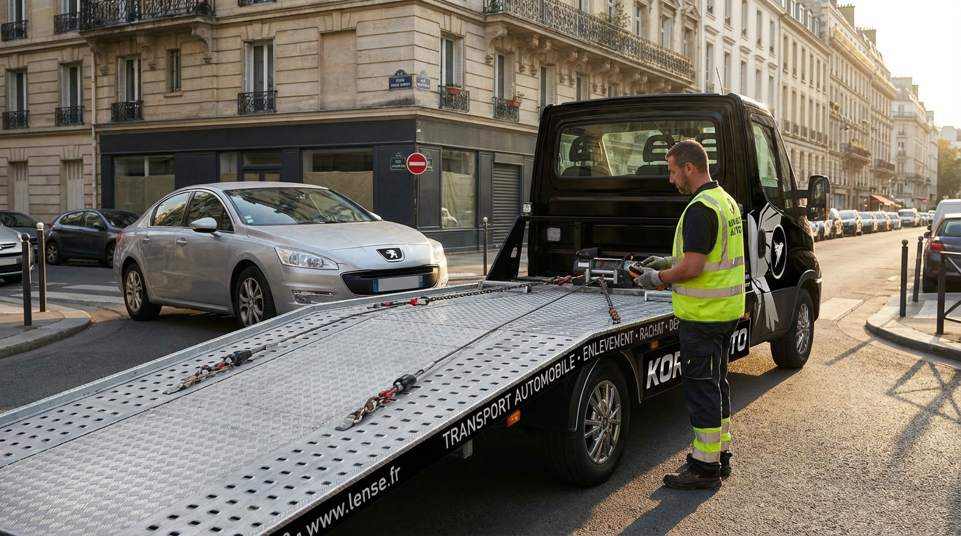Opérateur avec camion plateau à Paris